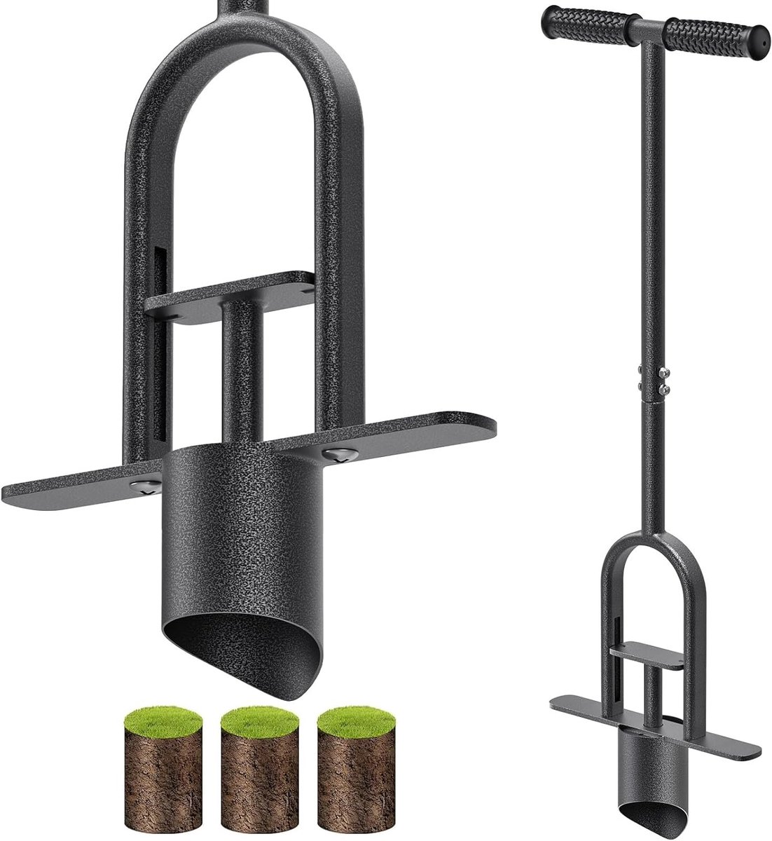 SnelShoppen - Heavy Duty Steel Sod Plugger met Lange Handgreep - Multifunctionele Turf Cutter voor Grass Repair, Bulb Planten, Weederen, en Transplant