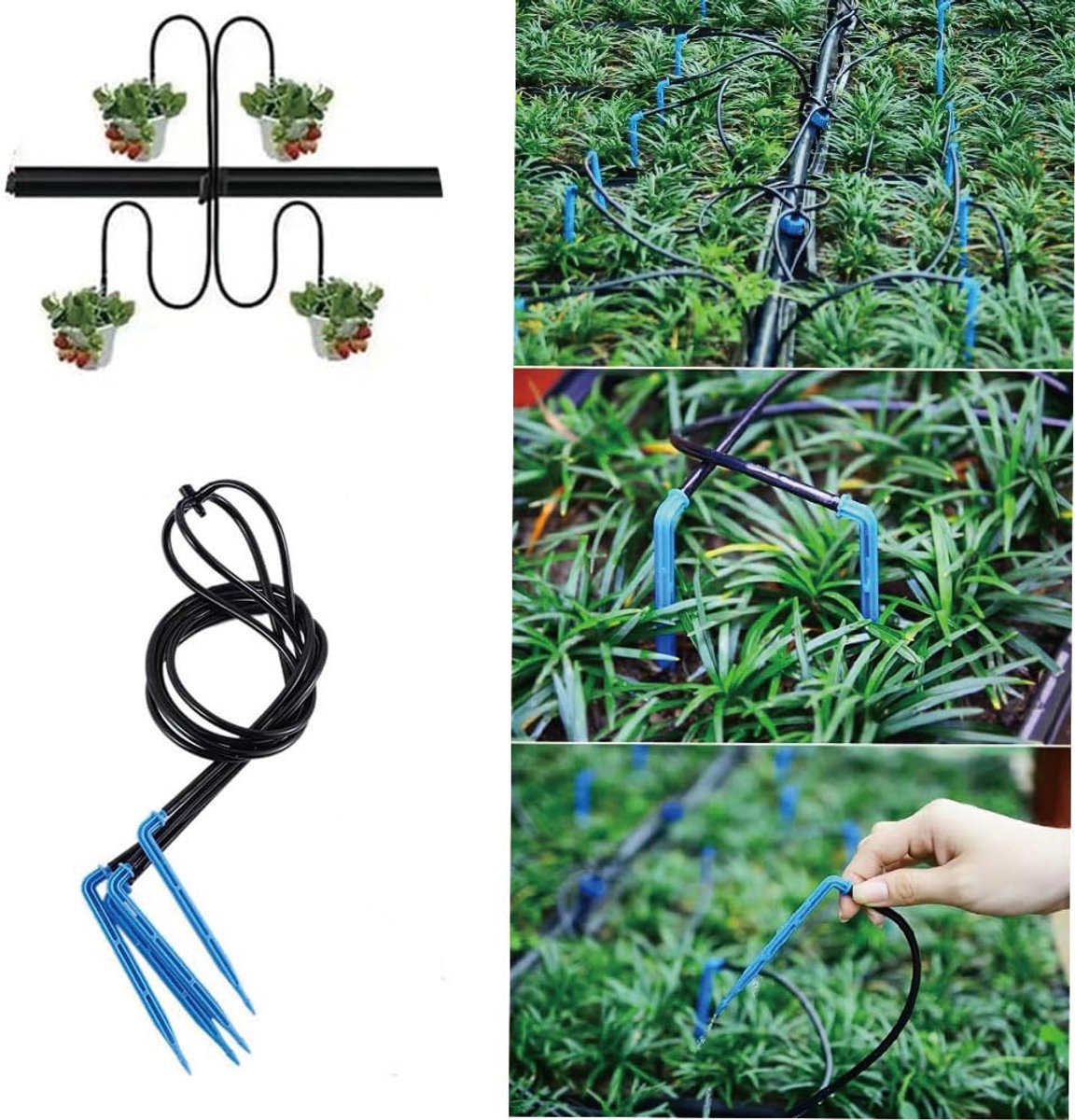 SnelShoppen - 70pcs Drip Irrigation Set, Bewässering Arrow Drippers voor Tuin en Kwekerij, 4.13-5.39 Inch, Duurzaam Plastic, Gemakkelijk te Installere