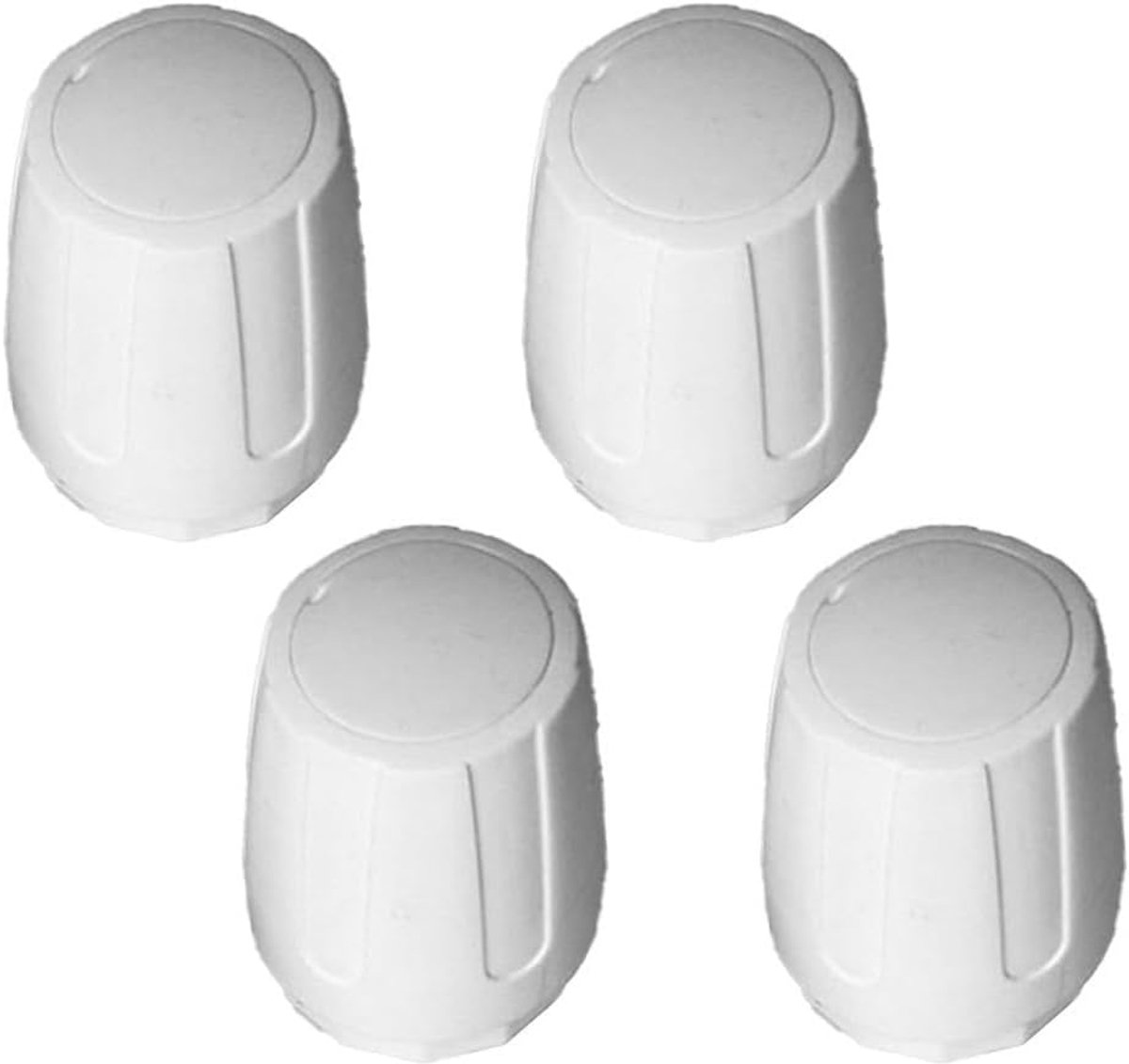 SnelShoppen - 4 Stuks Witte Plastic Radiator Cap - Push-Fit Radiatorklep voor Vloerverwarming - M30x1.5 Draadmaat - Duurzaam en Betrouwbaar