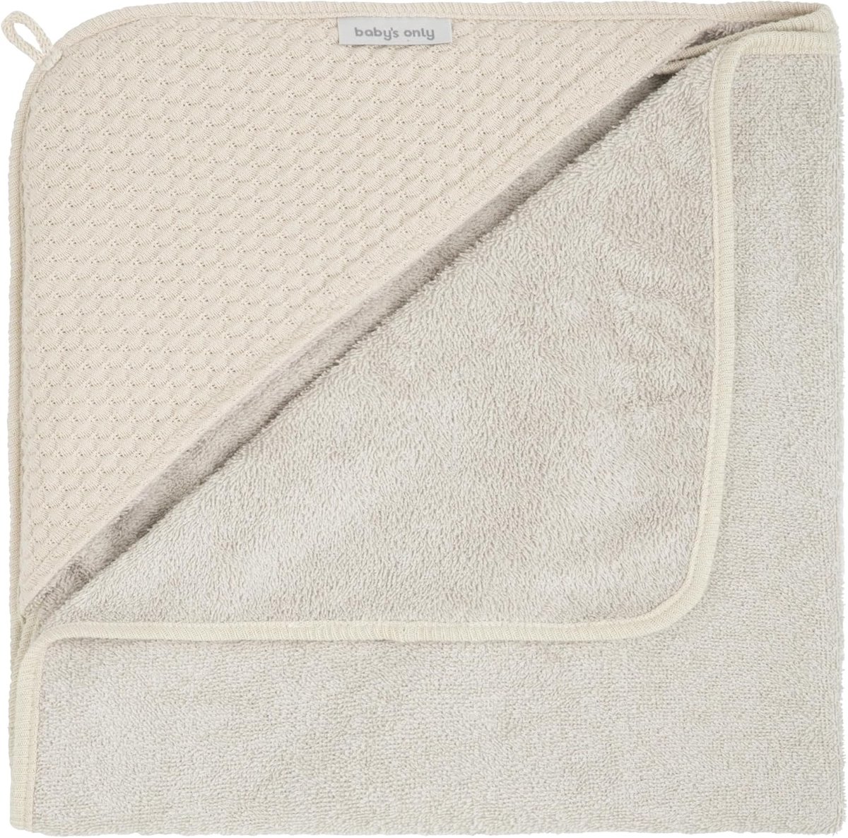 SnelShoppen - Baby badcape met capuchon - Handdoek voor kinderen - Warm Linnen - 75x85cm - Zacht en comfortabel - Ideaal voor badtijd