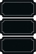 6x Krijtbord voorraadkast etiketten/stickers rechthoekig herschrijfbaar - Keuken labels - Schoolbordverf stickers
