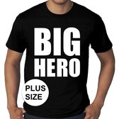 Big Hero grote maten t-shirt zwart heren XXXXL