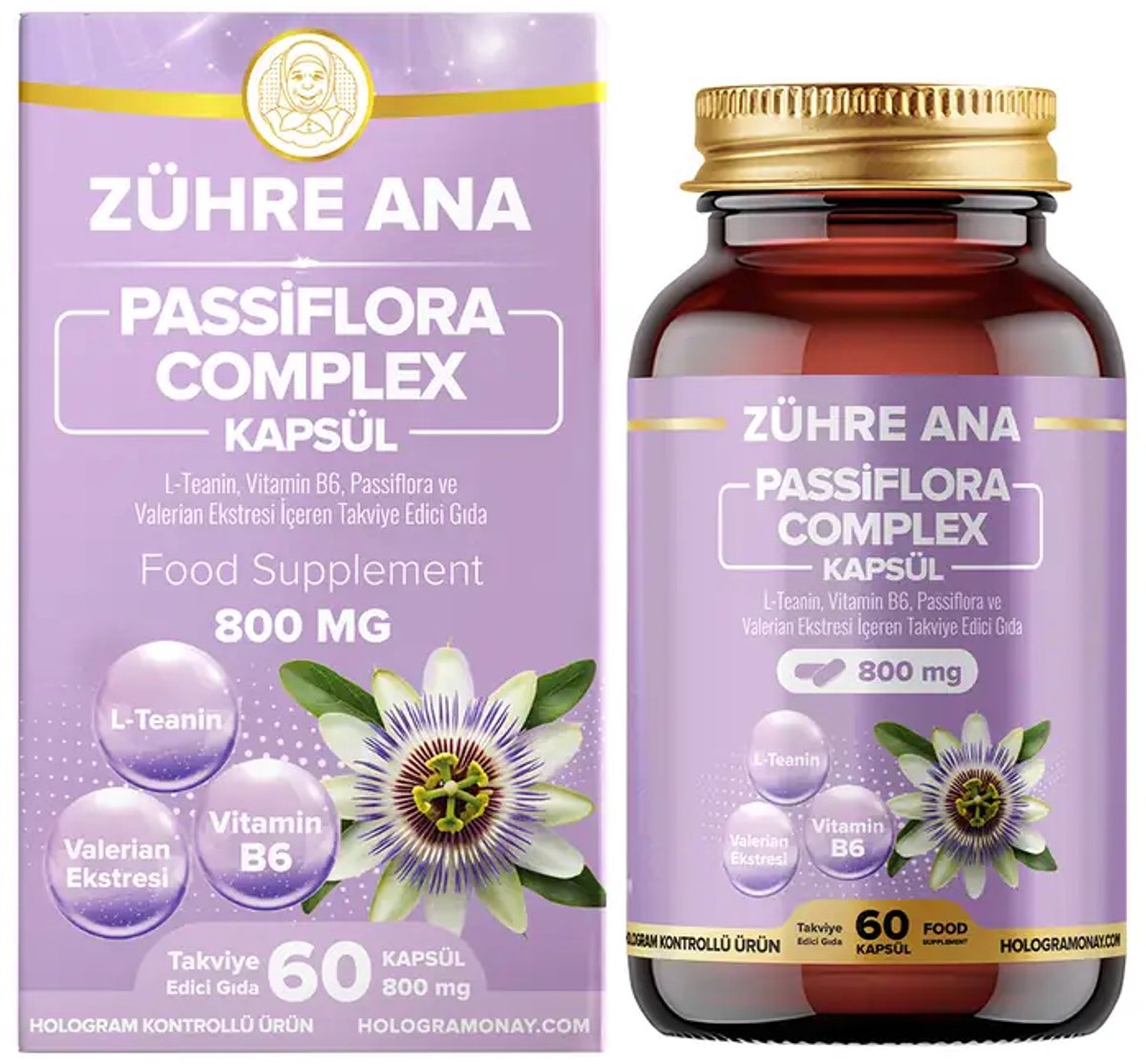 Zühre Ana Passiflora Complex | 60 Capsules | Voedingssupplement