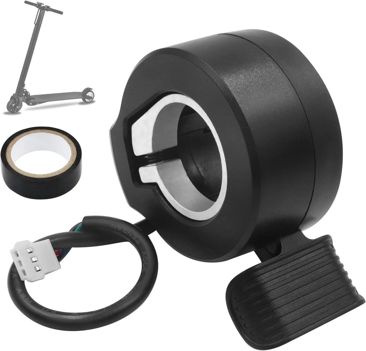 SnelShoppen - Thumb Throttle Lever voor Elektrische Scooter, Universele Vervangende Remknop voor Scooter en Motorfiets, Hoogwaardige ABS Materialen, M
