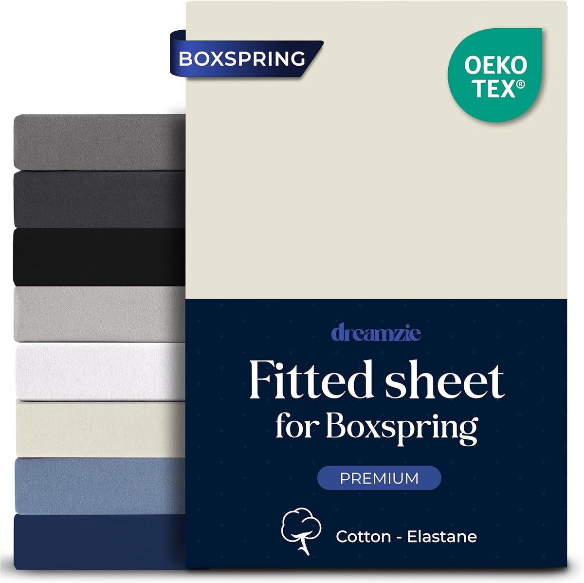 SnelShoppen - Fitted Sheet 160x200cm - Premium Comfort Stretch Katoen - 40cm Diepe Hoek Voor Dikke Of Boxspring Matrassen - Oeko-Tex Gecertificeerd -