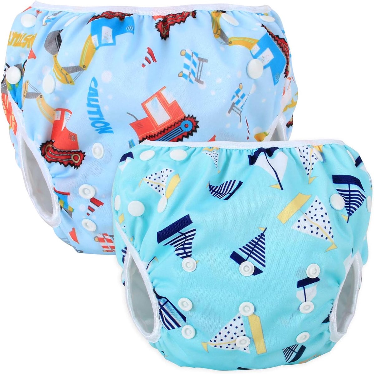 Herbruikbare zwemluiers voor baby's - Wasbaar, comfortabel en verstelbaar (2 packs)