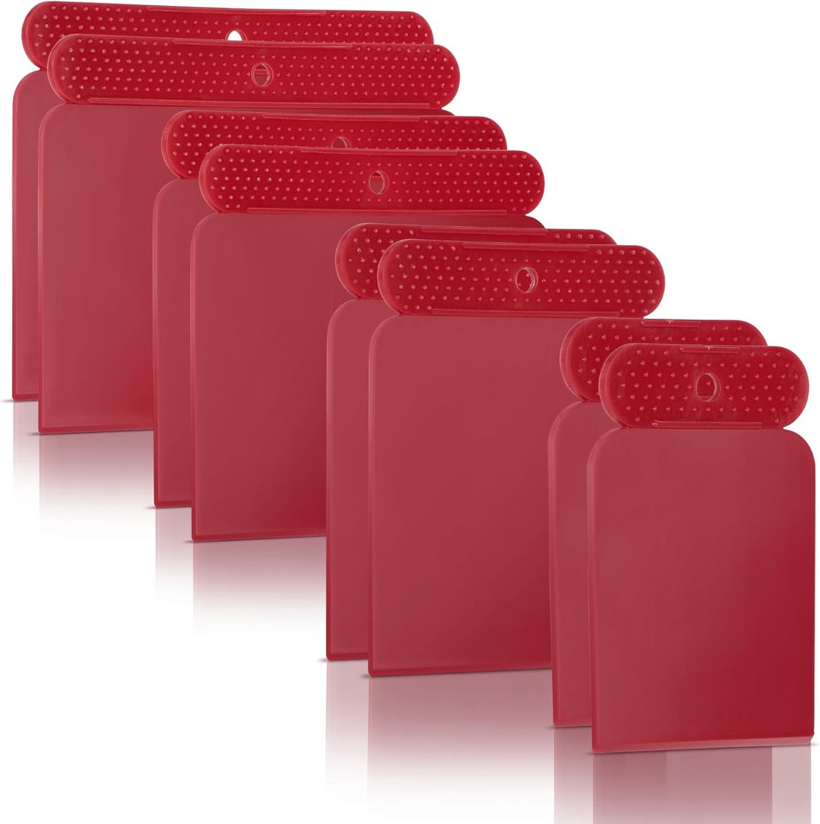 SnelShoppen - Japanese Spatula Set - 8 Delige Plastic Spatula's met 45° Rand - Perfect voor Acrylverf, Plamuur en Deeg - Ergonomische Handgreep