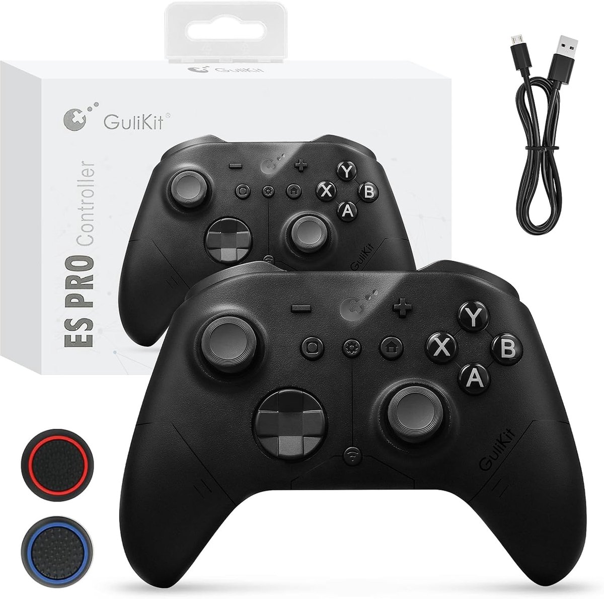 SnelShoppen - Draadloze Gaming Controller voor PC, Windows, Android, iOS, Switch - Ultra Lage Latentie 3,25 ms, TMR-Joysticks, Wake-Up Functie, Zwart