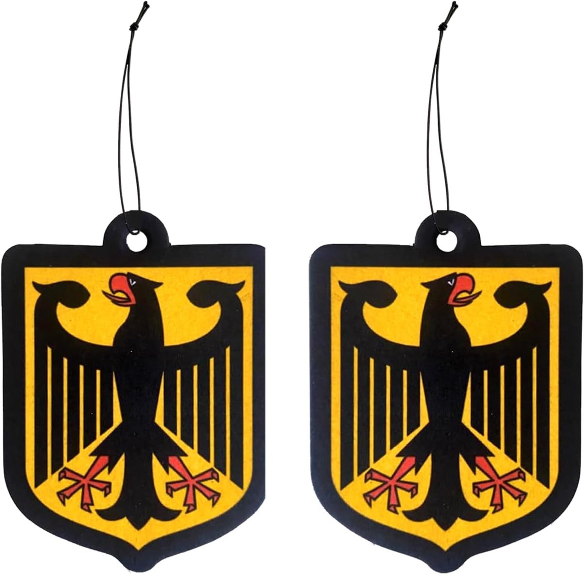 SnelShoppen - 2pcs Auto Luchtverfrisser Set, Hanger met Adelaarsmotief, Sandelhout Geur, Duurzaam Materiaal, Verfrissing voor Auto, Perfecte Cadeau vo