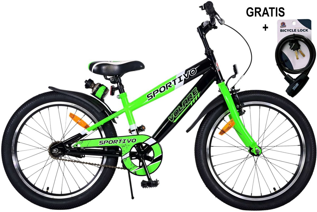 Volare Sportivo - 20 inch - Groen - Met gratis kabelslot!