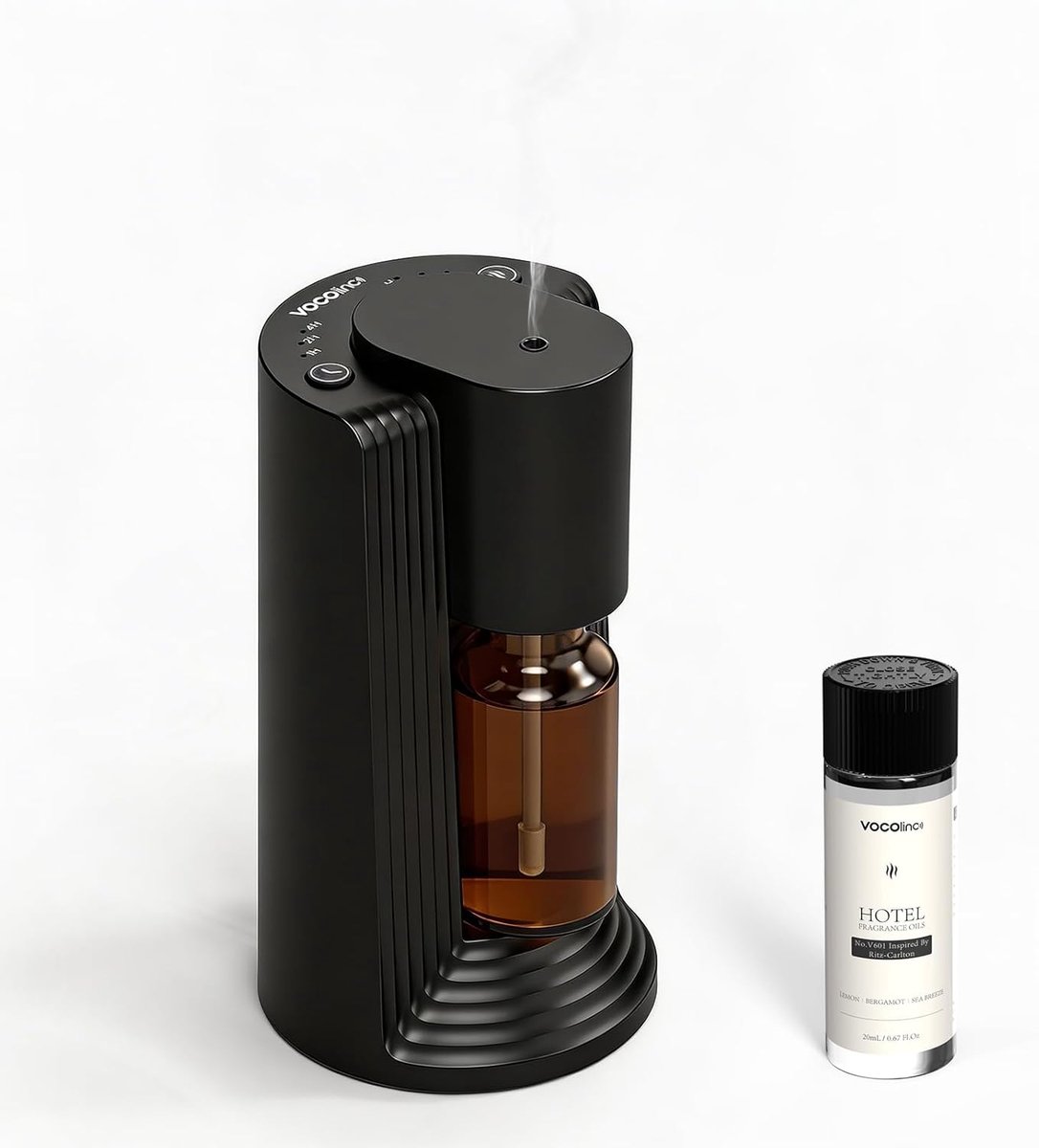 SnelShoppen - Waterloze Essentiële Olie Diffuser - Batterijgevoede Atomizer met 20ml Geurolie, 4 Timers en 3 Vernevelingsstanden - Mini Geurverspreide