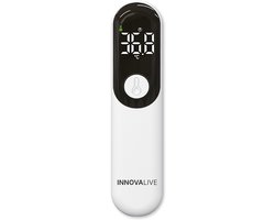 InnovaLive® Koortsthermometer Voorhoofd – Contactloos Infrarood – voor Baby's, Kinderen & Volwassenen – Digitaal – USB-C Oplaadbaar