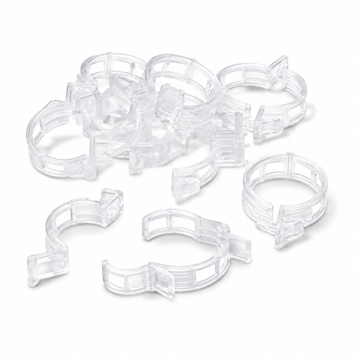 Home & Marker - Plantenclips voor Ondersteuning van Klimplanten - Tuinclips 300 Stuks - Plantenklemmen voor Tomaten, Groenten en Bloemen - 3 cm - TOMACLI