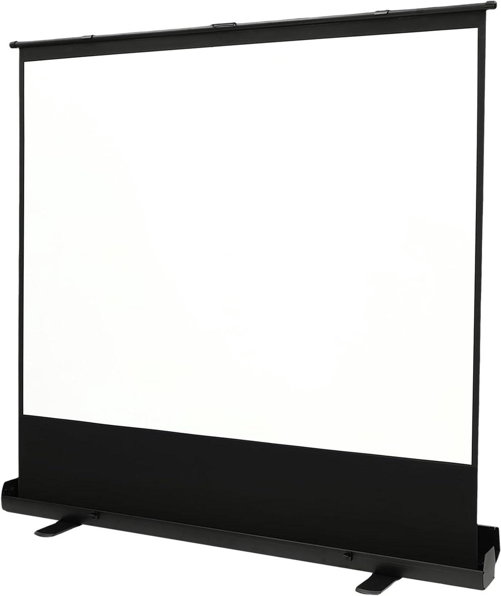 Projectiescherm Vloerstaand - Mobiel Scherm - Thuisbioscoop Creëren - Zonder Vouwen Plat - 80 Inch Diagonaal - Wit