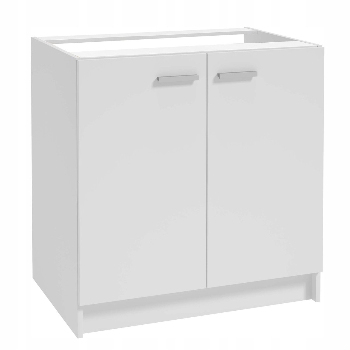 STAMAR - Keukenonderkast 80 cm - wit mat - 49 cm diep - 2 deuren en 1 legplank