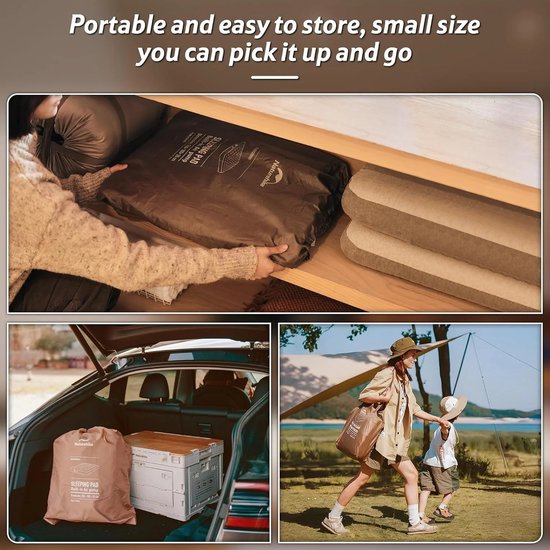 Velori Zelfopblazend Luchtbed 2 Personen - Opblaasbaar Gastenbed - Kampeerluchtbed met Elektrische Pomp - Slaapmat Camping - 198 × 152 × 38 cm — afbeelding 2