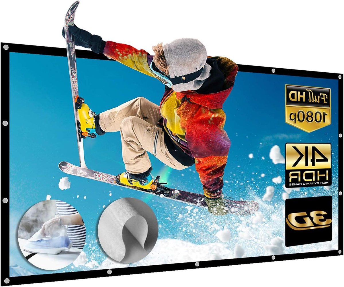 Projectiescherm - Beamerdoek - Thuisbioscoop creëren - 4K 3D Ready - 250 inch - Wit
