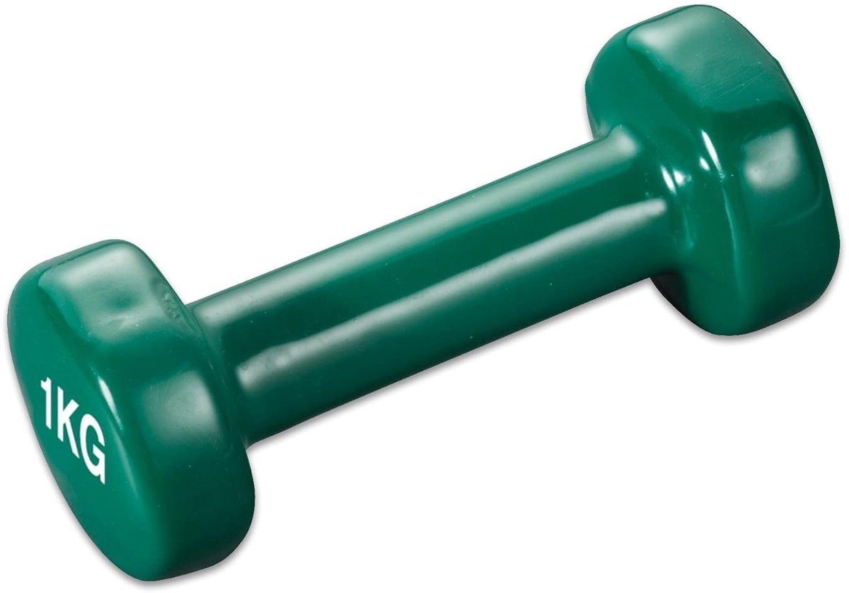 SnelShoppen - Trendy Sport Vinyl Dumbbell - 1kg - Ideaal voor Fitness, Therapie, Thuis Workout, Neopreen Coating, 1 Stuk, Zacht en Geurloos