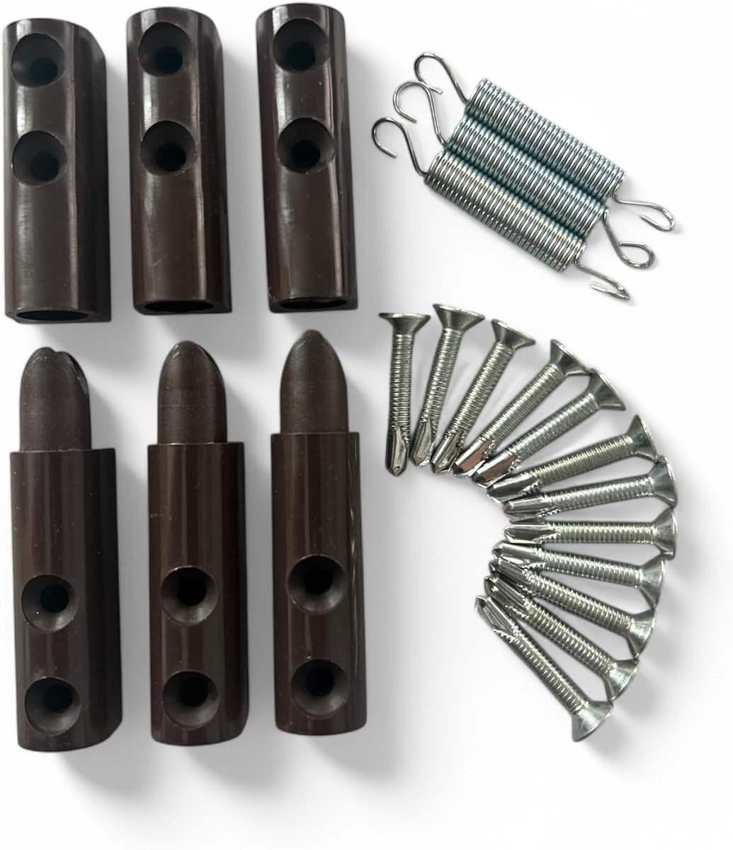 SnelShoppen - Self Closing Hinge Deur Slot voor Horren, Insectenbescherming Deur en Raam, Bruin, Duurzaam Materiaal, Ideaal voor Tuin, Camping, en Thu