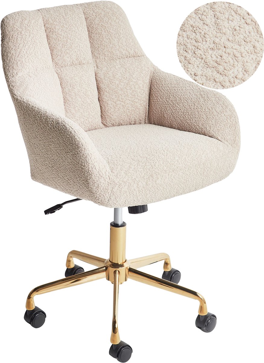 PALMDALE - Bureaustoel - Beige - Polyester