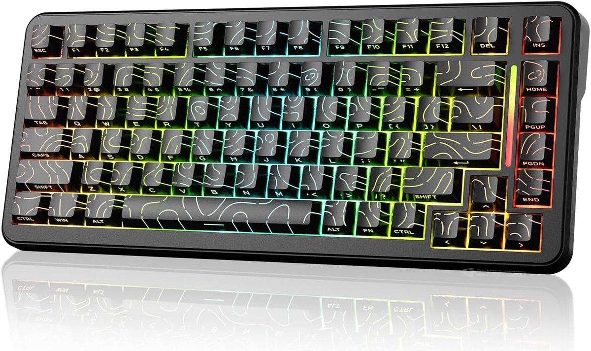 SnelShoppen - Gaming Toetsenbord 75% Draadloos - Rapid Trigger Mechanisch Toetsenbord - Hall Effect Magnetische Switch - 0.01mm RT Instelbare Activeri