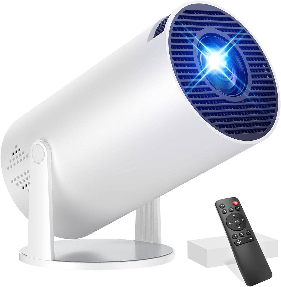Mini projector - Beamer - Film avond - Ondersteunt 4K - Compact formaat - Wit