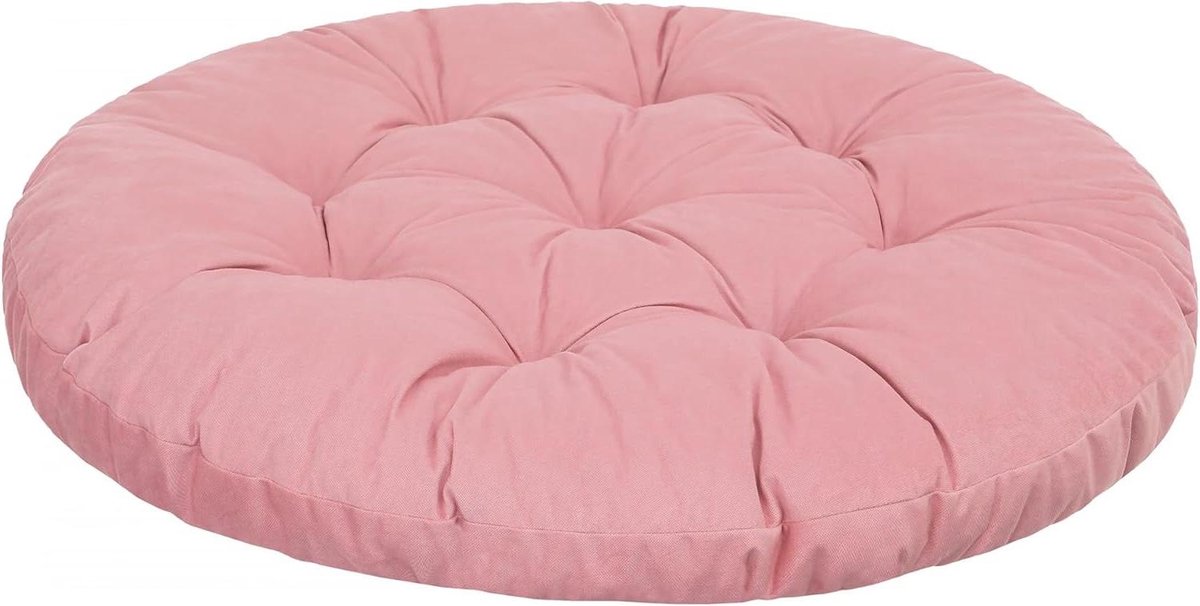 Hangstoel Kussen - Ronde Zitting - Buiten Ontspannen - Zachte Velours Stof - 65 x 65 cm - Roze