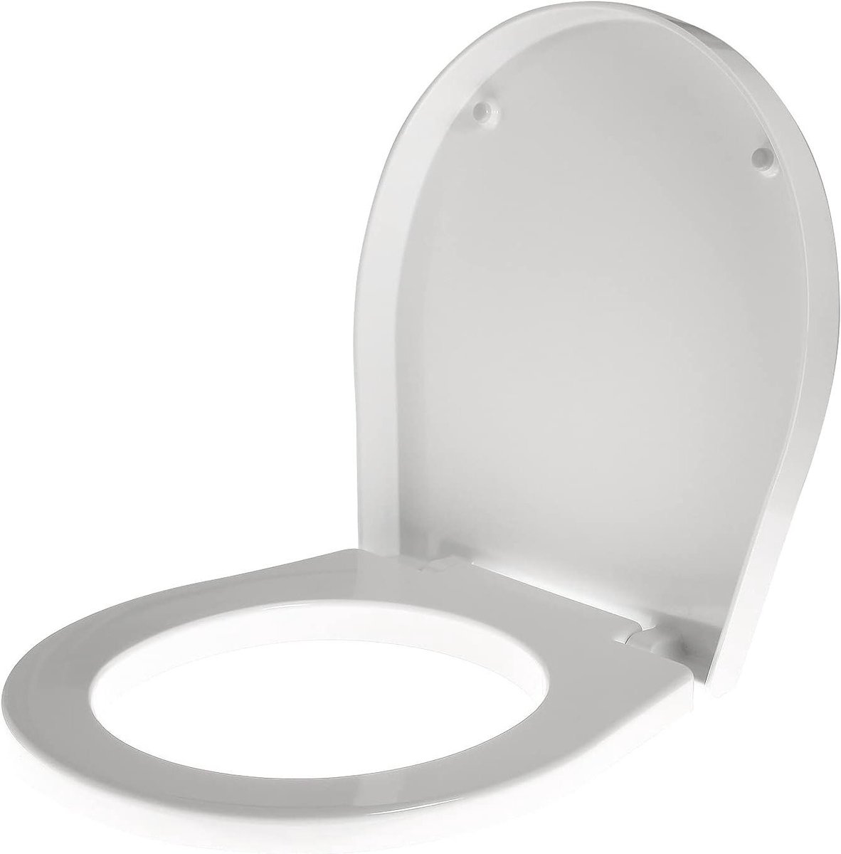 Toiletbril - WC Deksel - Badkamer Vernieuwen - Roestvrijstalen Scharnieren - 415 x 380 mm - Wit