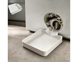 Lekbak wasmachine - 17,8 ×17,8cm - Lekbak voor Wasmachine en Vaatwasser - Opvangbak - universele wasmachine lekbak - Wasmachine opvangbak - afvoerbak - wateropvangbak voor kelder, woning, camper - wit