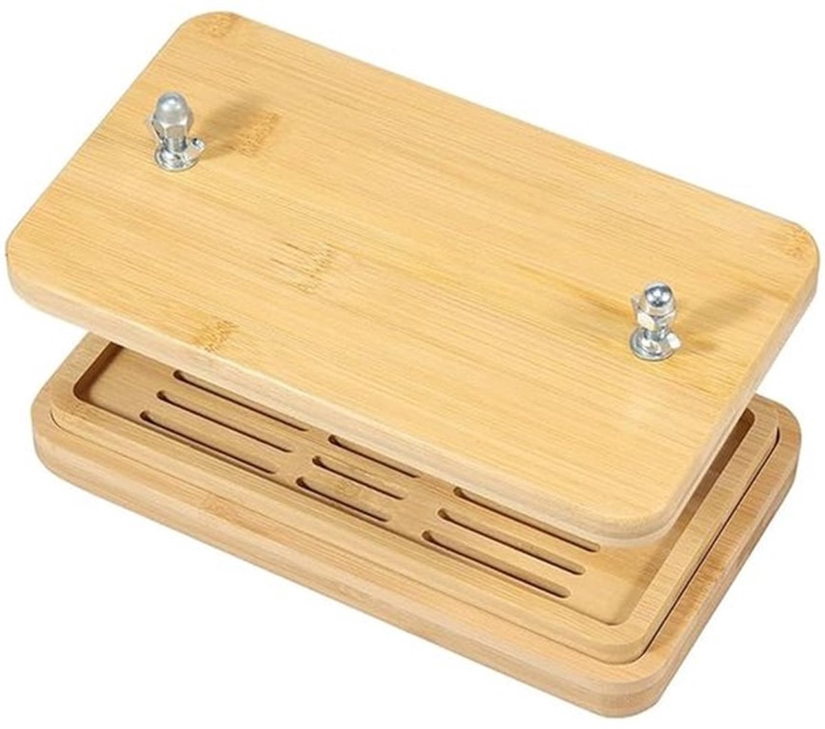Bamboe Tofu-persset - Eco-vriendelijke houten tofu-set, met zeef en afdruipbak