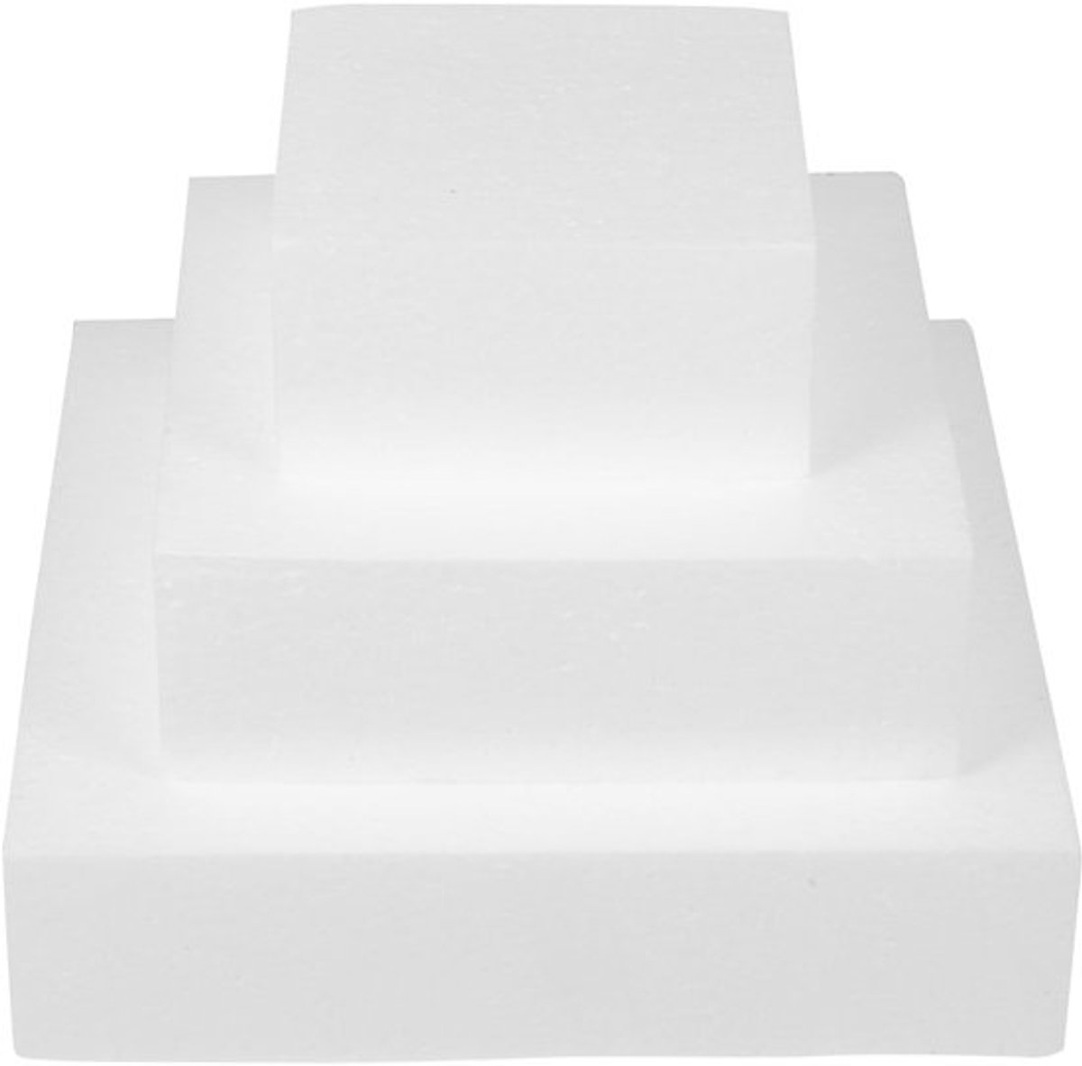 4 Stuks Styrofoam Taart Rechthoekige Taart Styrofoam Schijf DIY Taart 4 Laags Schijven voor Bloemarrangement Verjaardag Bruiloft Feest Knutselidee Wit
