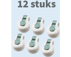 Stevige Dekbed clips - Dekbedclips - Dekbed Knijpers - Clip Dekbedovertrek - 12 stuks - Wit / Groen
