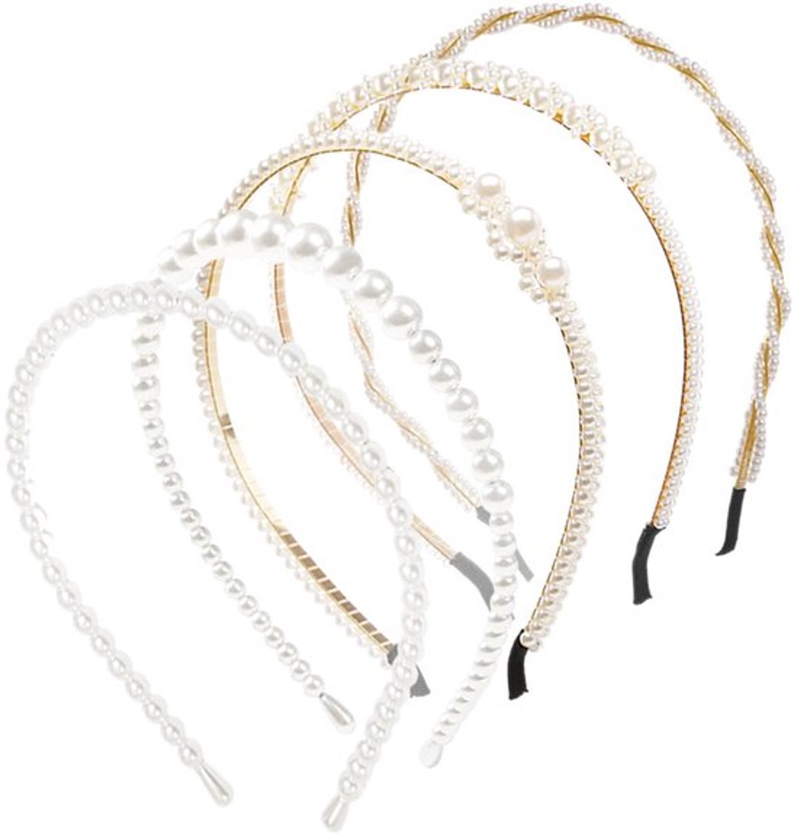 Set van 5 Pareloorkappen, Eenvoudige Haarjuwelen Set voor Bruiloft, Elegante Retro Hoofdband, Allround Vrouwen Hoofdband, Styling Accessoires, Geschikt voor Feesten en Dagelijks Gebruik