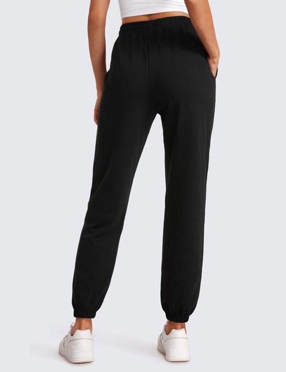 Sportbroek Dames - Hoge Taille Joggingbroek - Comfortabele Casual Broek - Katoen - Sweatpants met Zakken - Geschikt voor Training en Vrij...