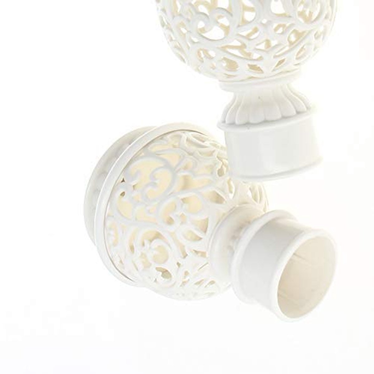 Dailygoods - Gordijnroede Cap Eindstukken Plastic Vintage - 28mm Dia