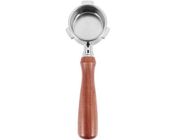 Dailygoods- Koffiemachine-handgreep bodemloos - Filterhouder 54 mm - Roestvrij staal - Puckzeef - Extractieproces observeren - Inhoud 1 stuk