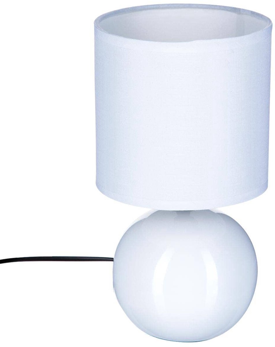 Dailygoods - Keramische Ballamp in Wit - Moderne Tafellamp voor Binnen