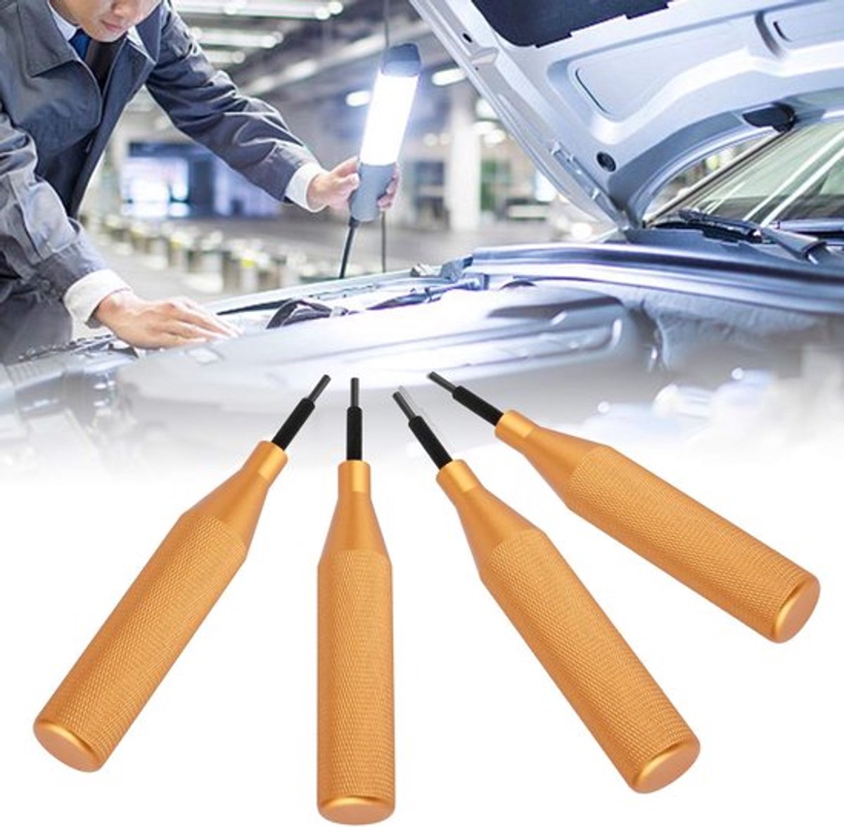 Dekselopening Extractorgereedschap - Autoreparatietools - Goud - Handig hulpmiddel voor ECU-tuning - Ondersteunt Ktag Kess V2 Galletto 4 ...