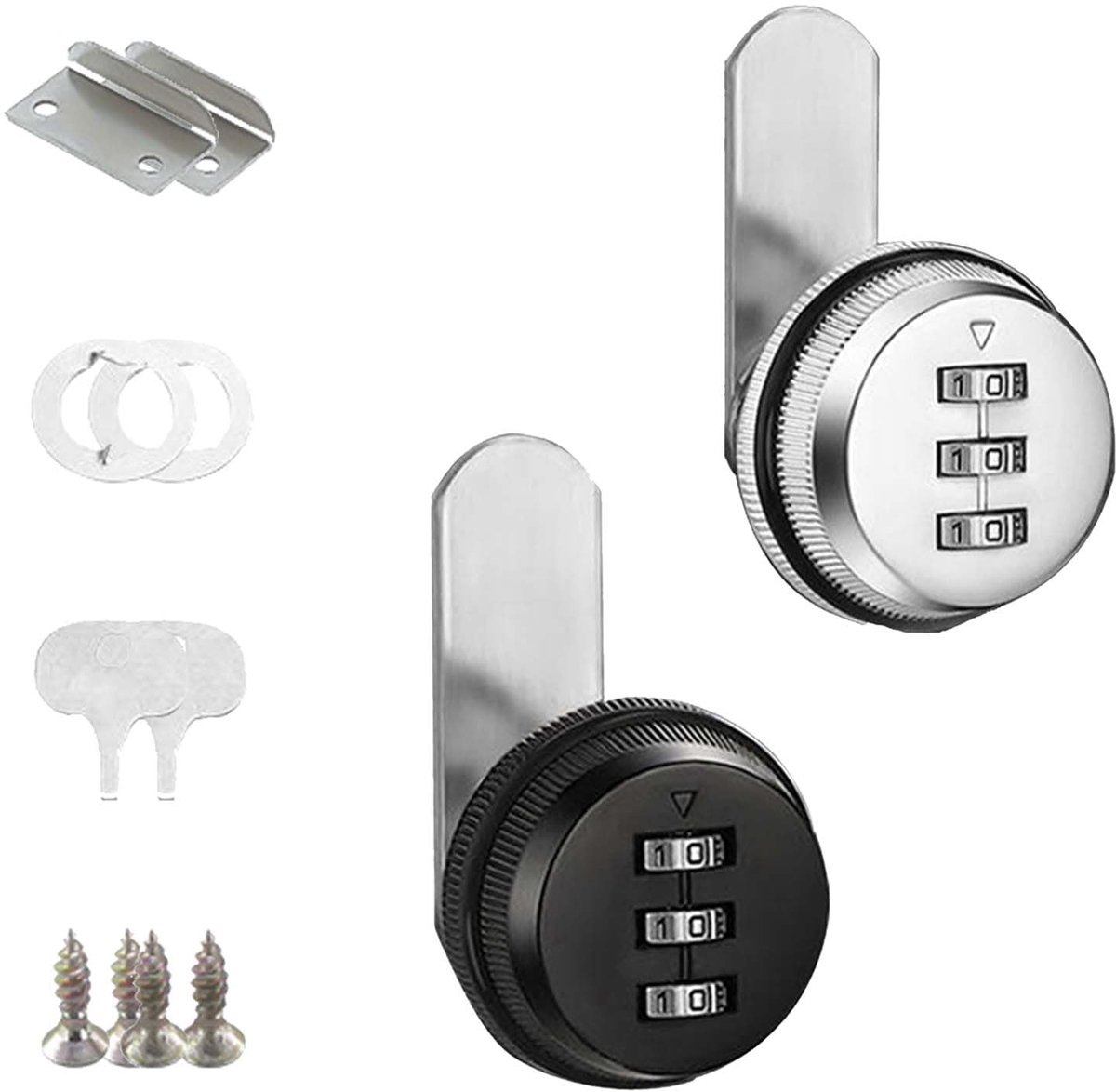 Dailygoods - 2 Stuks Briefkast Slot - 3-Cijferige Combinatielock voor Veiligheid