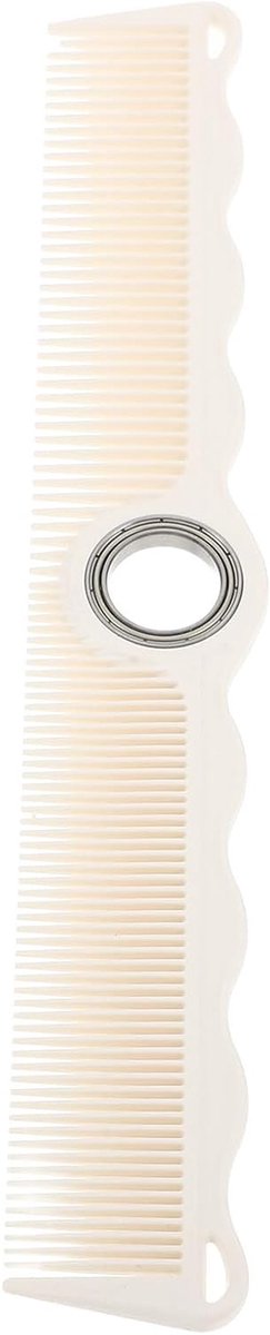 Roterende Barber Kam - Styling Kam Kapper - Precisie Knippen Haar - Ergonomisch Vinger Ring - 20.5 cm - Wit