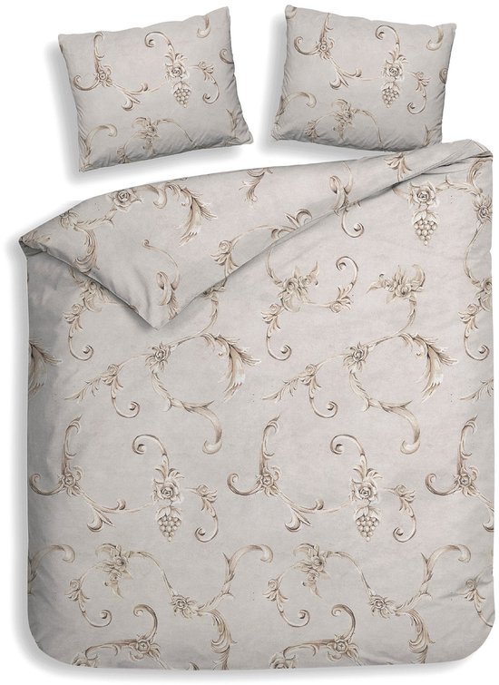 Heckettlane Rosalie Dekbedovertrek - 100% Katoen-Flanel - 140x220 - Grijs van Heckett & Lane — afbeelding 2