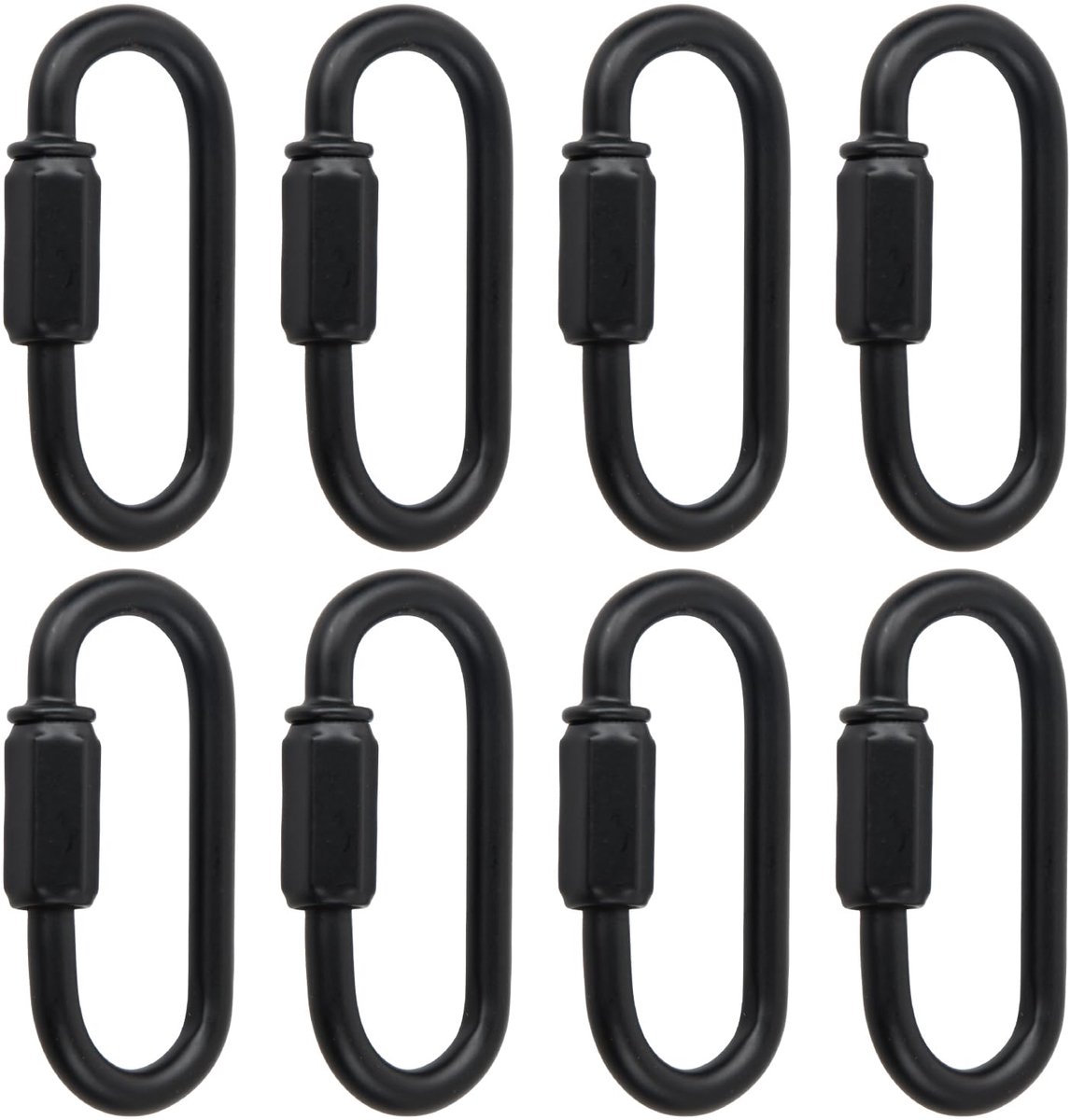 Dailygoods - 8 Stuks D-vormige Carabiner Haken - Duurzame Schroefverbindingen voor Buitenactiviteiten