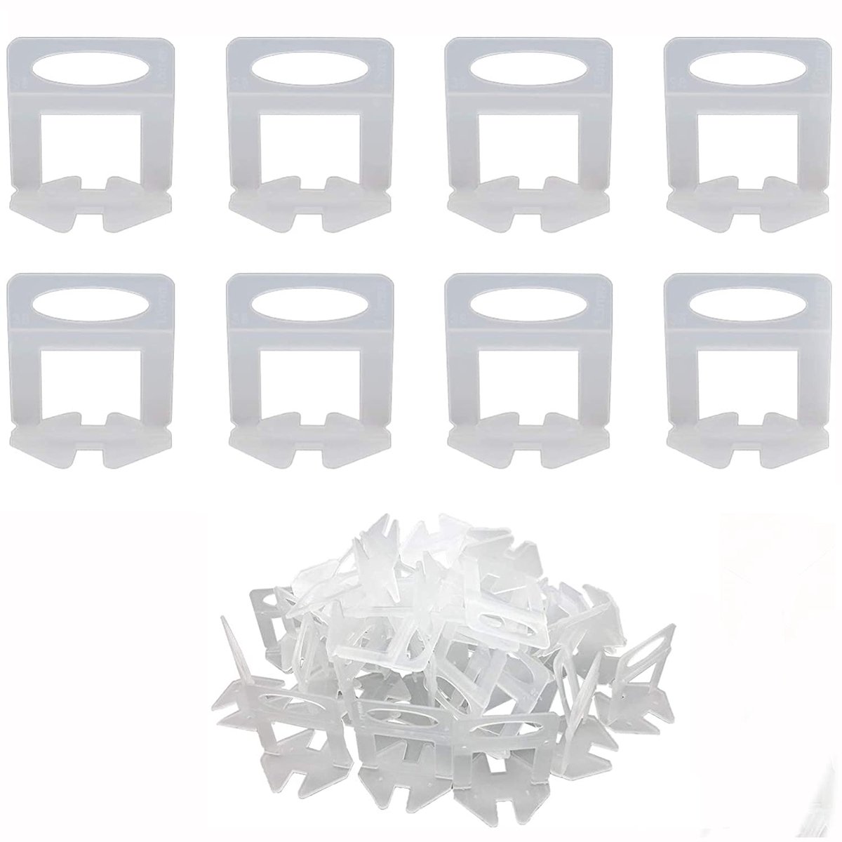 Dailygoods - Tegel Leveling Systeem - 400Pcs Clips - Eenvoudig te installeren - Geschikt voor professionele tegelzetters - Spacers voor keramische teg...