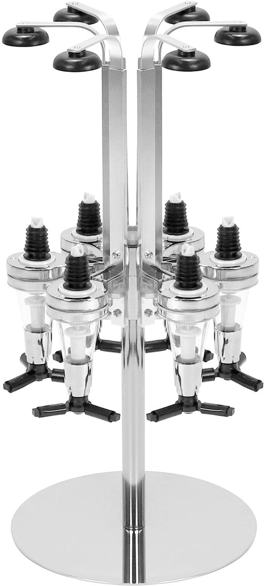 Dailygoods - 6-Fles Dispenser voor Drankflessen - Aluminium Legering voor Bar en Feest