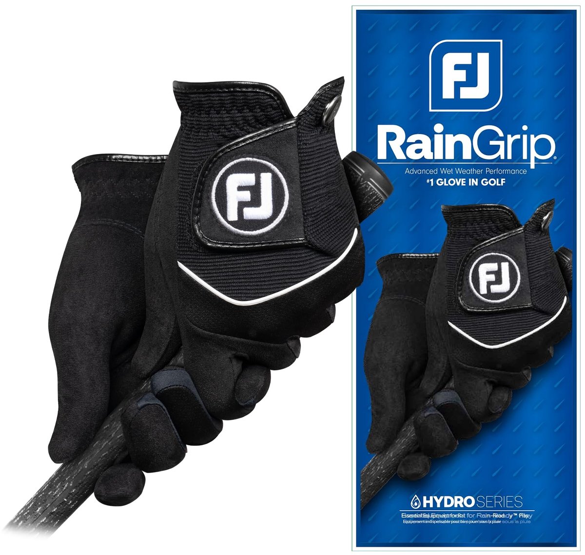 Dailygoods- Golfhandschoenen RainGrip - Waterdicht - Sneldrogend - Autosuede palm - Verbeterde grip - Comfortabele pasvorm - Regenhandschoenen