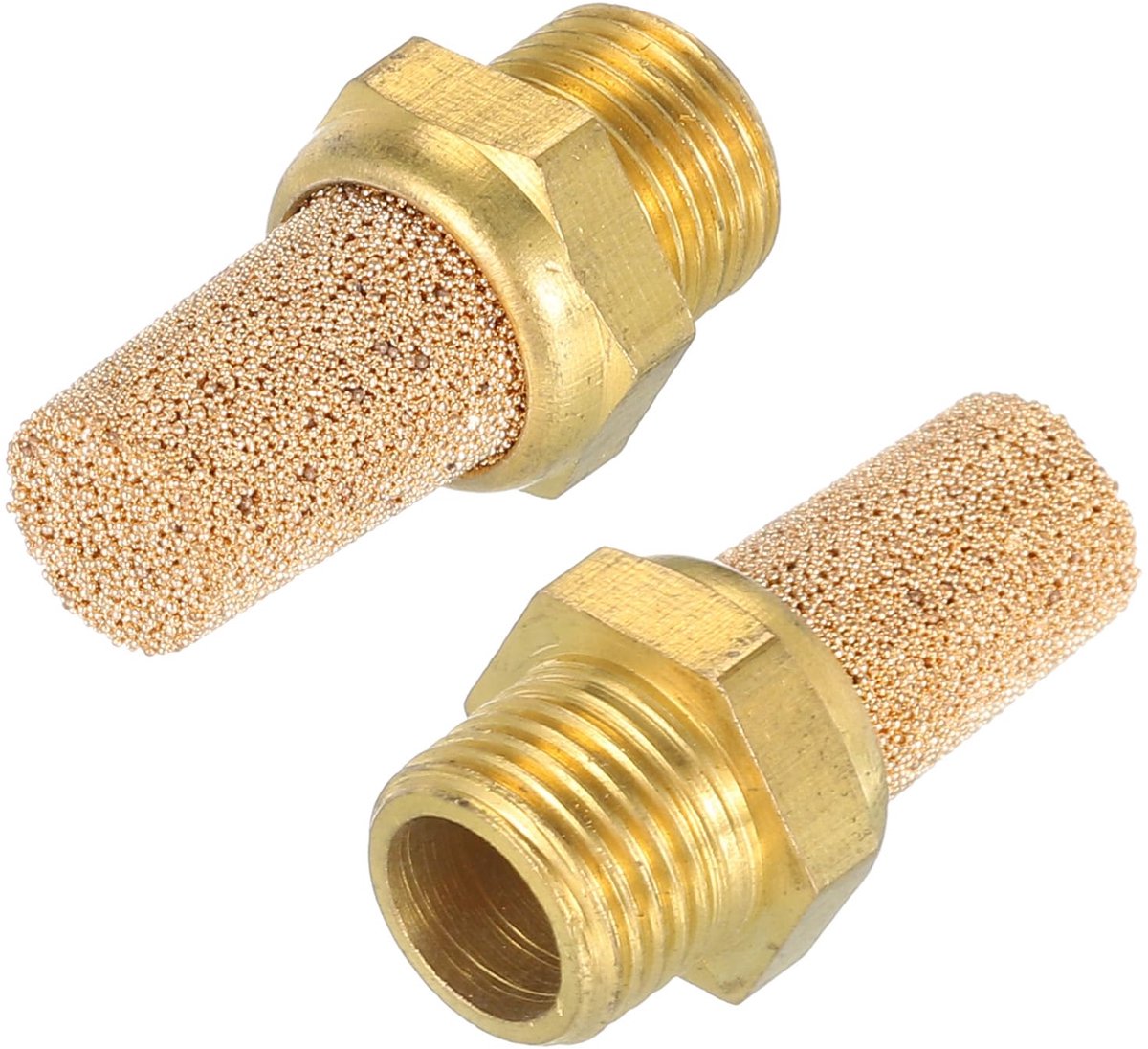 Dailygoods - Pneumatische Demper 1/8 Inch Mannelijk - 2 Stuks voor Solenoïde Ventielen