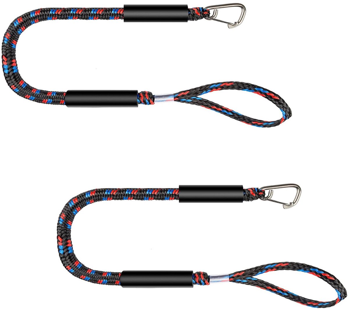 Dailygoods - Bungee Mooring Rope met Haken - Elastische Docklijn voor Boot, Kajak, Jet Ski, Pontoon, Kano