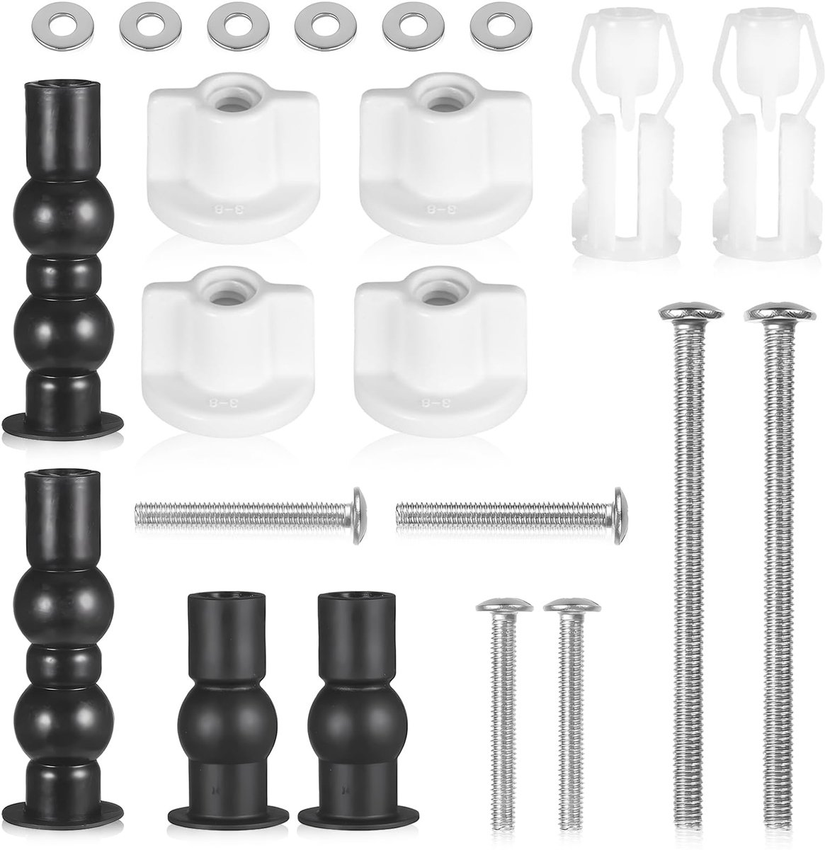 Dailygoods - Toiletzitting Bevestigingsset - 4 Delige Universele Toiletdeksel Set