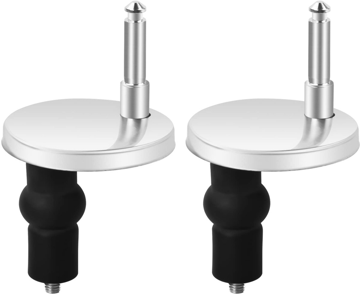 Dailygoods- Bevestigingen Set van 2 - Universele Scharnieren - Snelsluiting - Reserve Rubberen Schroeven - Roestvrij Staal - Eenvoudig te Gebruiken - Wc-bril Scharnieren