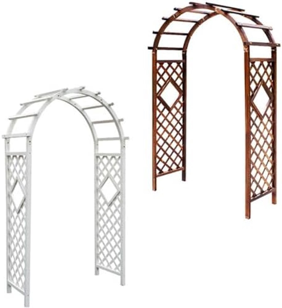 Houten Tuinboog - Pergola Roosboog - Decoratieve Tuin - Stevige Zware Constructie - Niet Gespecificeerd - Houtkleur